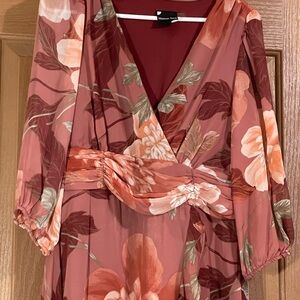 Floral Dress with Puff Sleeves